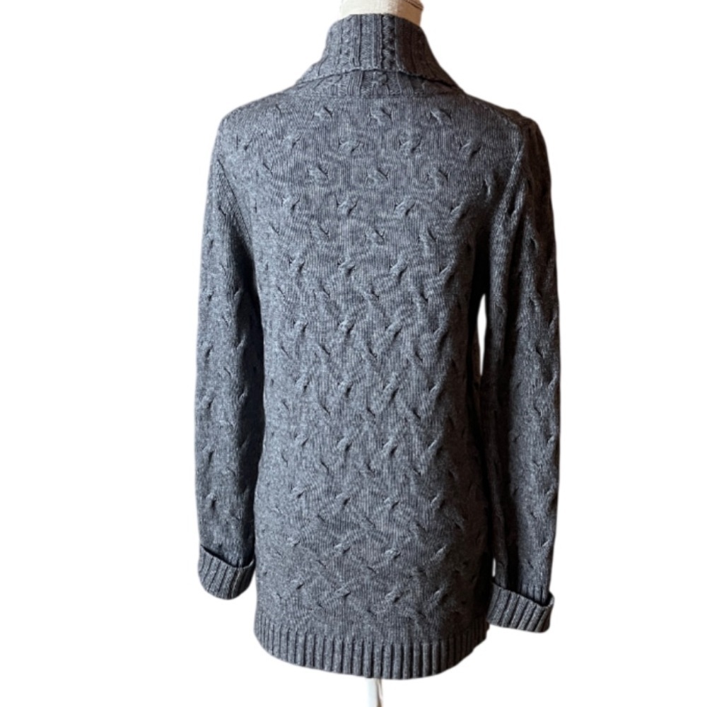 Lafayette 148 New York Charcoal Cowl Neck Sweater - Picture 3 of 9